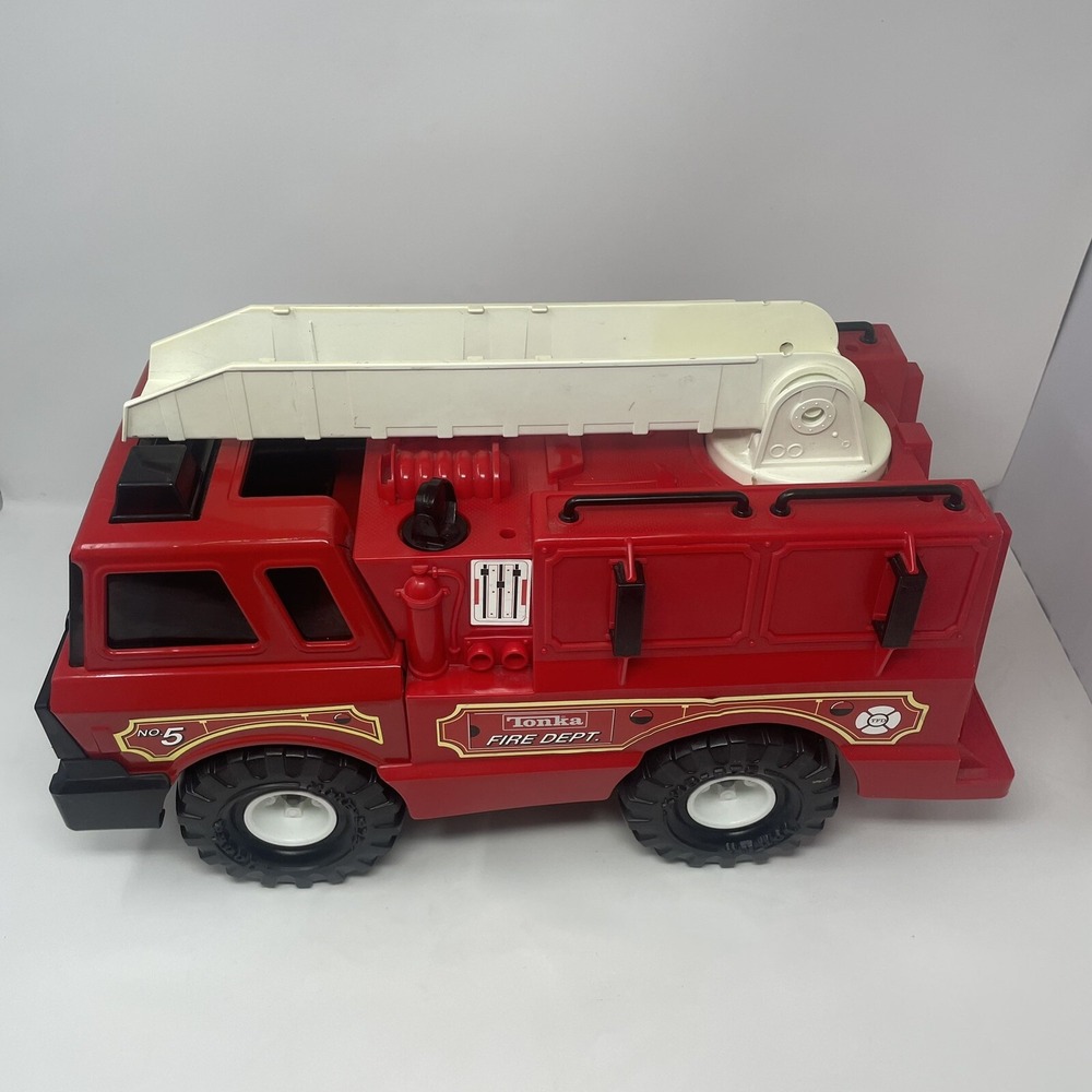 Tonka NO. 5‎ fire truck With Ladder On Side Of Truck FIRE TRUCK METAL & PLASTIC